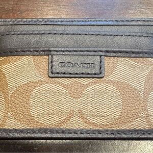 Coach Signature Brown and Black Men's Wallet
